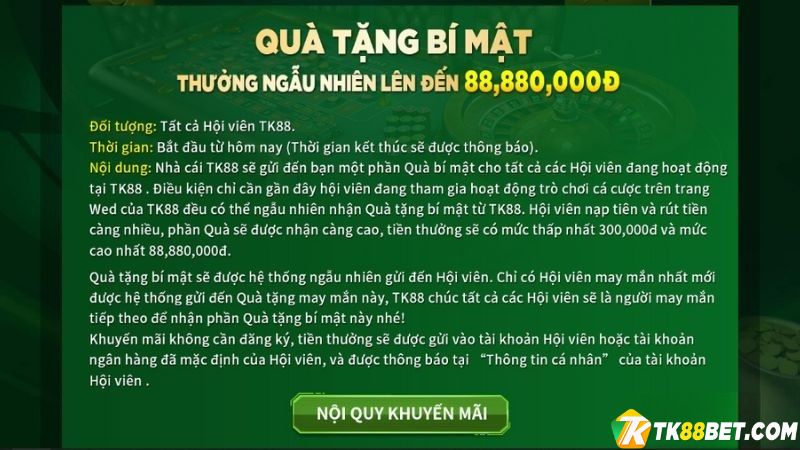 Đối tượng và nội dung khuyến mãi